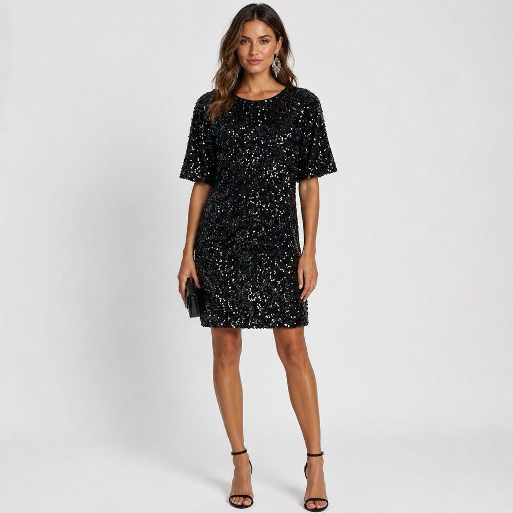 Alex Marie Size 8 Medium Sequin Mini Dress Bridal Cocktail Holidays Party